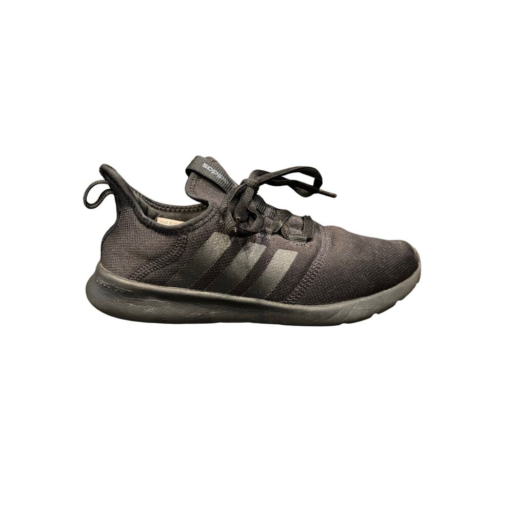 Adidas cloud foam pure 2.0 running shoe black on black womens 6.5. H04754